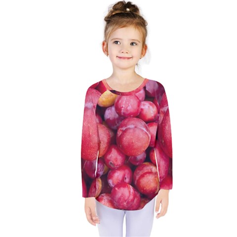 Plums 1 Kids  Long Sleeve Tee by trendistuff