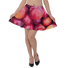 Plums 1 Velvet Skater Skirt by trendistuff