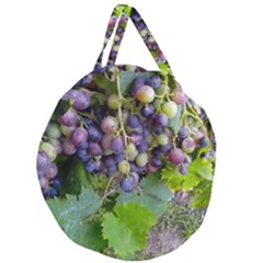 Grapes 2 Giant Round Zipper Tote by trendistuff