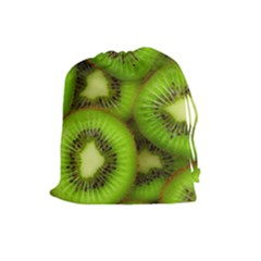 Kiwi 1 Drawstring Pouches (large)  by trendistuff