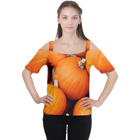 Pumpkins 1 Cutout Shoulder Tee by trendistuff