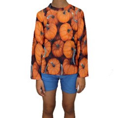 Pumpkins 2 Kids  Long Sleeve Swimwear by trendistuff