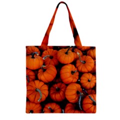 Pumpkins 2 Zipper Grocery Tote Bag by trendistuff