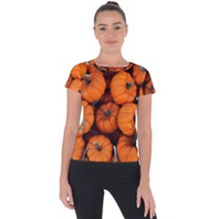 Pumpkins 2 Short Sleeve Sports Top  by trendistuff