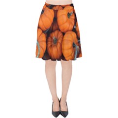 Pumpkins 2 Velvet High Waist Skirt by trendistuff