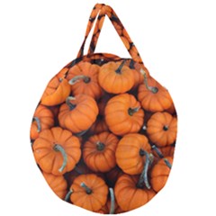 Pumpkins 2 Giant Round Zipper Tote by trendistuff