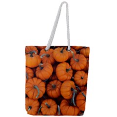 Pumpkins 2 Full Print Rope Handle Tote (large) by trendistuff