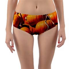 Pumpkins 3 Reversible Mid-waist Bikini Bottoms by trendistuff