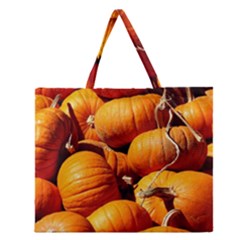 Pumpkins 3 Zipper Large Tote Bag by trendistuff