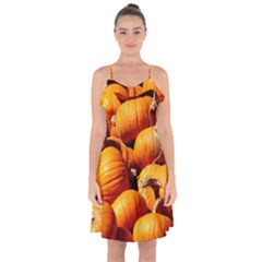 Pumpkins 3 Ruffle Detail Chiffon Dress by trendistuff