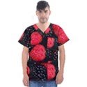 RASPBERRIES 1 Men s V-Neck Scrub Top View1