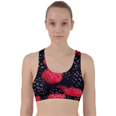 Raspberries 1 Back Weave Sports Bra by trendistuff