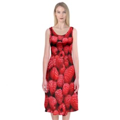 Raspberries 2 Midi Sleeveless Dress by trendistuff