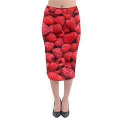 Raspberries 2 Midi Pencil Skirt by trendistuff