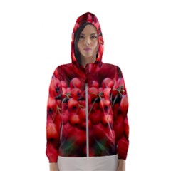 Red Berries 1 Hooded Wind Breaker (women) by trendistuff