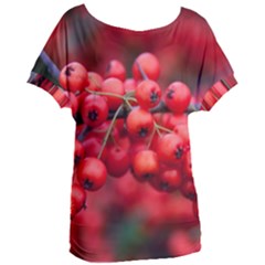 Red Berries 1 Women s Oversized Tee by trendistuff