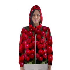 Red Berries 2 Hooded Wind Breaker (women) by trendistuff