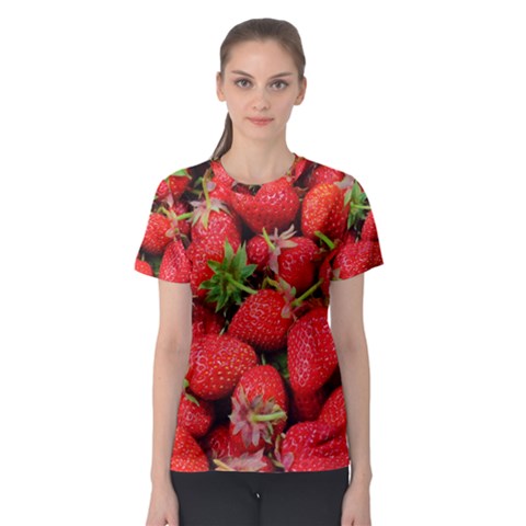 Strawberries 1 Women s Sport Mesh Tee by trendistuff