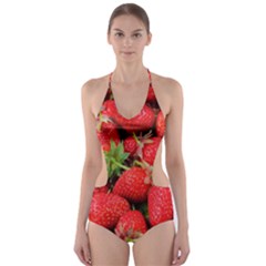 Strawberries 1 Cut-out One Piece Swimsuit by trendistuff