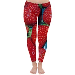 Strawberries 3 Classic Winter Leggings by trendistuff