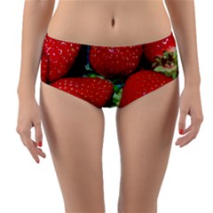 Strawberries 3 Reversible Mid-waist Bikini Bottoms by trendistuff