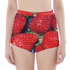 Strawberries 3 High-waisted Bikini Bottoms by trendistuff