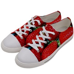 Strawberries 3 Women s Low Top Canvas Sneakers by trendistuff