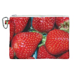 Strawberries 3 Canvas Cosmetic Bag (xl) by trendistuff