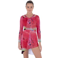 Watermelon 1 Asymmetric Cut-out Shift Dress by trendistuff