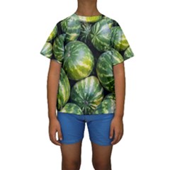 Watermelon 2 Kids  Short Sleeve Swimwear by trendistuff