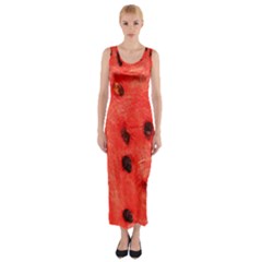 Watermelon 3 Fitted Maxi Dress by trendistuff