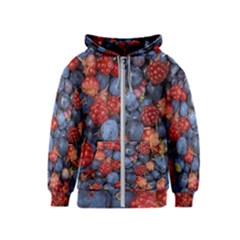 Wild Berries 1 Kids  Zipper Hoodie by trendistuff