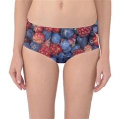 Wild Berries 1 Mid-waist Bikini Bottoms by trendistuff