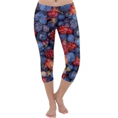 Wild Berries 1 Capri Yoga Leggings by trendistuff