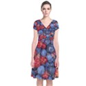 WILD BERRIES 1 Short Sleeve Front Wrap Dress View1