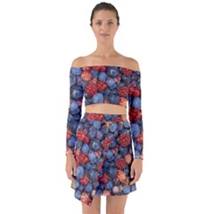 Wild Berries 1 Off Shoulder Top With Skirt Set by trendistuff