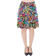 Artwork By Patrick-colorful-8 Velvet High Waist Skirt by ArtworkByPatrick