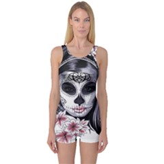 Day Of The Dead One Piece Boyleg Swimsuit by StarvingArtisan