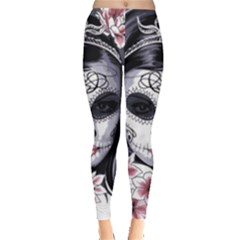 Day Of The Dead Leggings  by StarvingArtisan