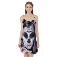 Day Of The Dead Satin Night Slip by StarvingArtisan