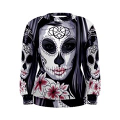 Day Of The Dead Sugar Skull Women s Sweatshirt by StarvingArtisan