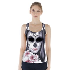 Day Of The Dead Sugar Skull Racer Back Sports Top by StarvingArtisan