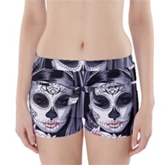 Day Of The Dead Sugar Skull Boyleg Bikini Wrap Bottoms by StarvingArtisan