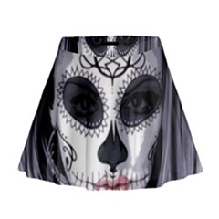 Day Of The Dead Sugar Skull Mini Flare Skirt by StarvingArtisan