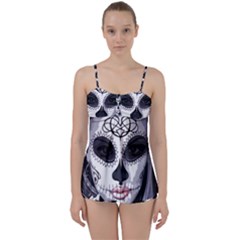 Day Of The Dead Sugar Skull Babydoll Tankini Set by StarvingArtisan