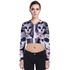 Day Of The Dead Sugar Skull Zip Up Bomber Jacket