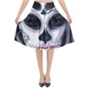 Woman Sugar Skull Flared Midi Skirt View1