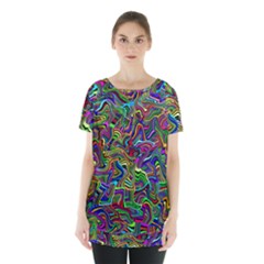 Artwork By Patrick-colorful-9 Skirt Hem Sports Top