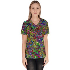 Artwork By Patrick-colorful-9 Scrub Top by ArtworkByPatrick