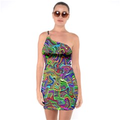 Artwork By Patrick-colorful-9 One Soulder Bodycon Dress by ArtworkByPatrick